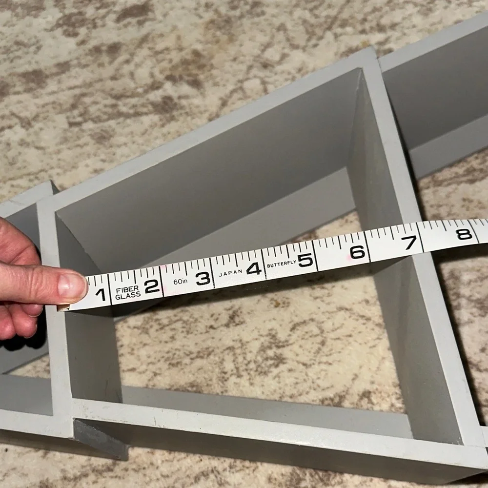 Belk Gray Triangular Display Shelf with Hooks